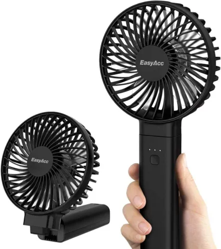 EasyAcc USB Handheld Fan Portable Desk Fan with 5000mAh Battery Rechargeable US - Picture 1 of 23