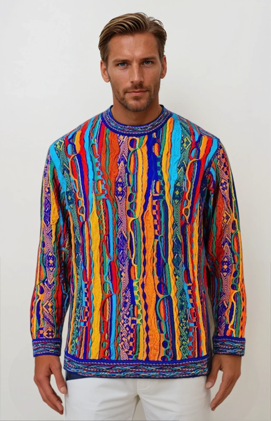 Geccu 3D Multi Colour Pure Merino Wool Sweater Knitwear Jumper
Opens in a new window or tab