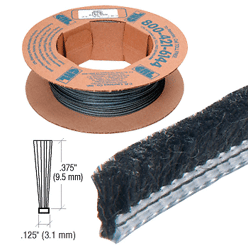CRL W510B .312" Adjustable Astragal Replacement Pile Weatherstrip - 2000' Roll - Picture 4 of 4