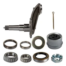#84 Weld-On Spindle Kit for 3500 lb Trailer Axles - 1 3/4" Diameter (4" Drop)