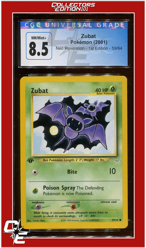 Zubat (1st Edition) graded CGC 8.5 for sale on eBay