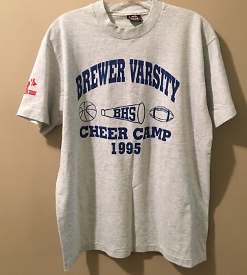 Vintage 90s Fruit of the Loom T Shirt Best Tag Single Stitch Sz L  Cheer Camp