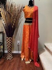 Designer Custom Stitched Fancy Rayon Lehanga Choli SALE 36/38 Chiff Dupatta