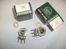 2 lot NOS Clarostat 7246 NPW-500 Control Switch Potentiometer radio repair /E6