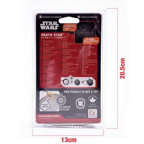 Star Wars Mini Death Star 3D FX LED Night Light Lamp Light Gift Wall Room New - Picture 5 of 5