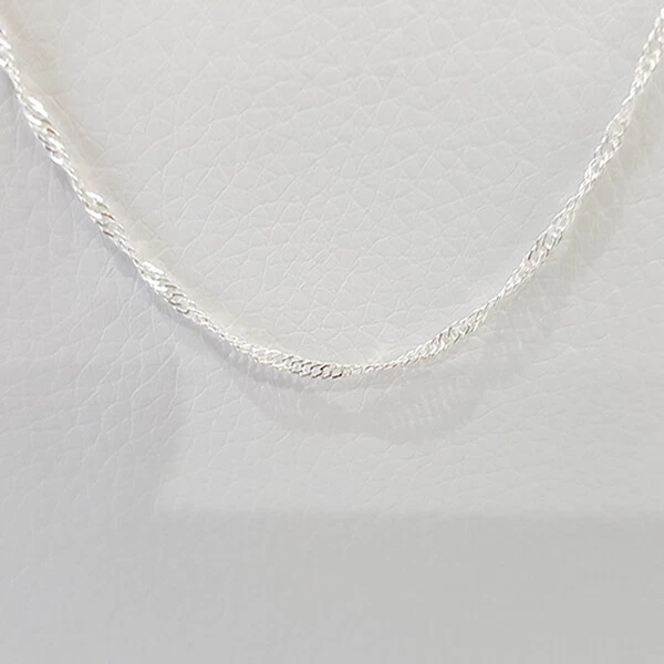 CATENINA GIROCOLLO DONNA UOMO ARGENTO 925% RODIATO COLLANA COLLO - Immagine 4 di 4