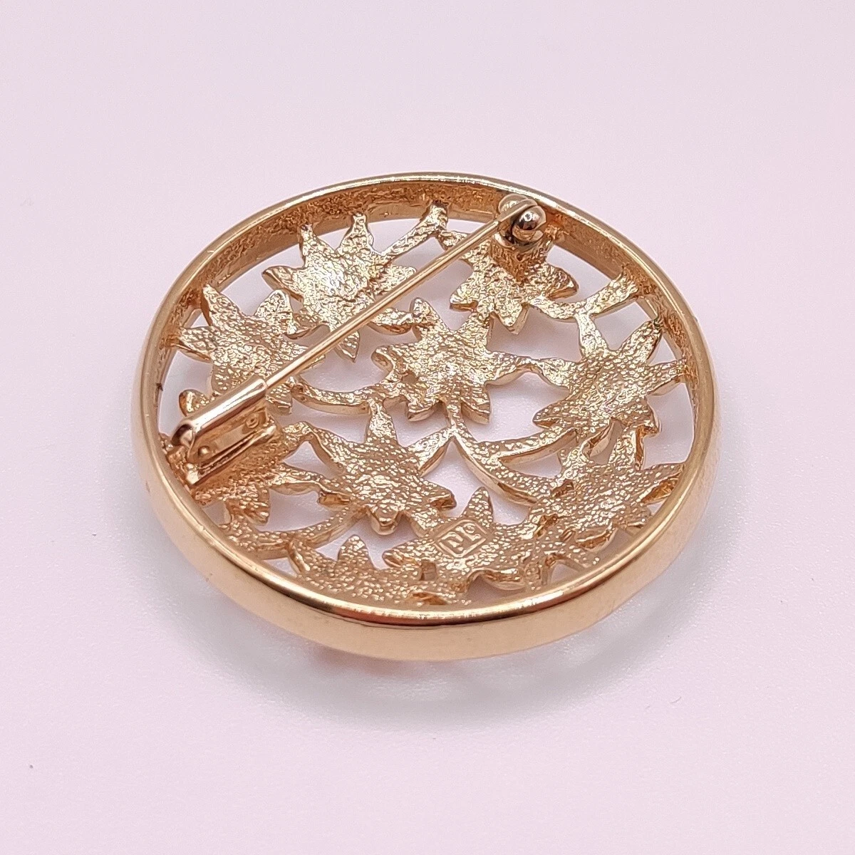 ⭐ Pierre Lang Brosche Anstecknadel Stecker Pin Anhänger Perle Stein Gold 046 ⭐