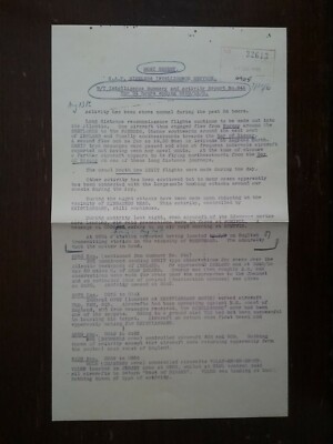 1940 ''GEHEIMSTER'' BERICHT VOM BRITISCHEN DRAHTLOSEN GEHEIMDIENST, N. SEA AKTIVITÄT   