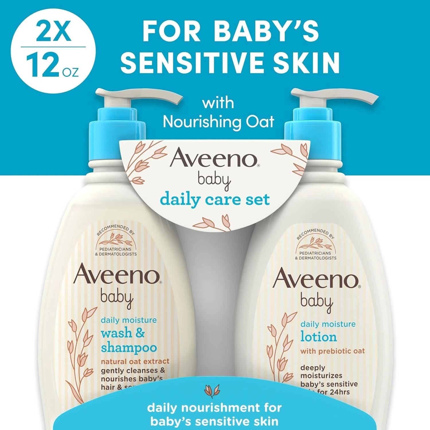 Aveeno Baby Daily Care Gift Set, Baby Wash & Shampoo & Lotion, 2 items
Opens in a new window or tab