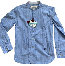 Bass Long-Sleeved Shirt with Mandarin Collar Boys Size 12 Clothing