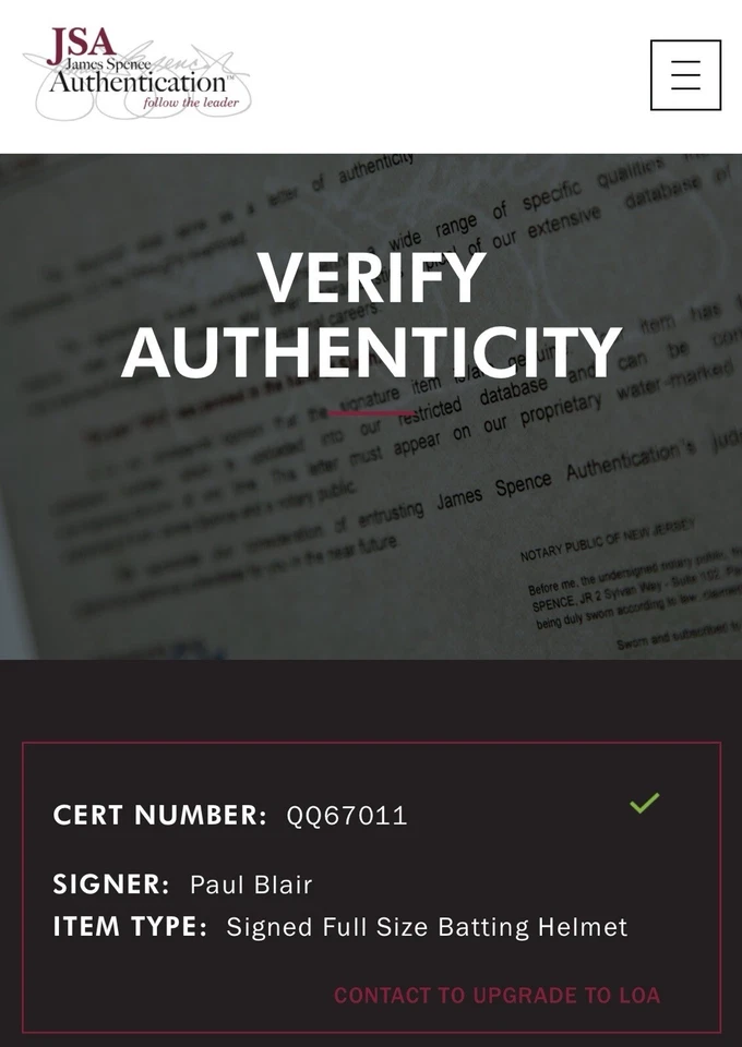 Paul L. D. Blair Baltimore Orioles Signed Auto Full Sz Helmet 2xAll-Star JSA COA - Image 4 of 4