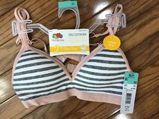 New FRUIT OF THE LOOM GIRLS T-shirt BRAS 2PK FT807 COtton SZ 32 Molded Cup C1-4