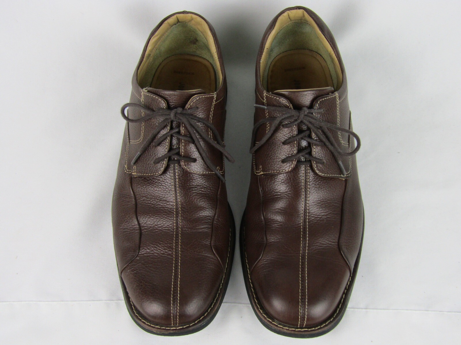 SAOLA Scarpe in pelle punta spaccata Johnston & Murphy taglia 10 5 M marrone scuro 20 7223 ottime condizioni