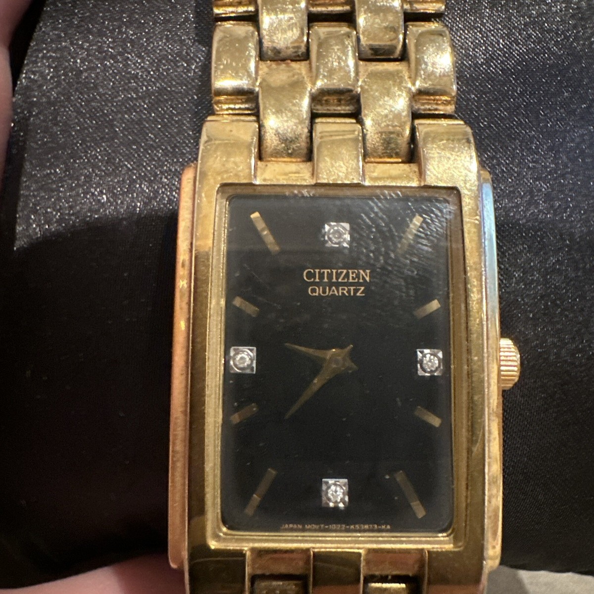 Citizens Quartz Watch With Diamond Accent Gold Tone - New 