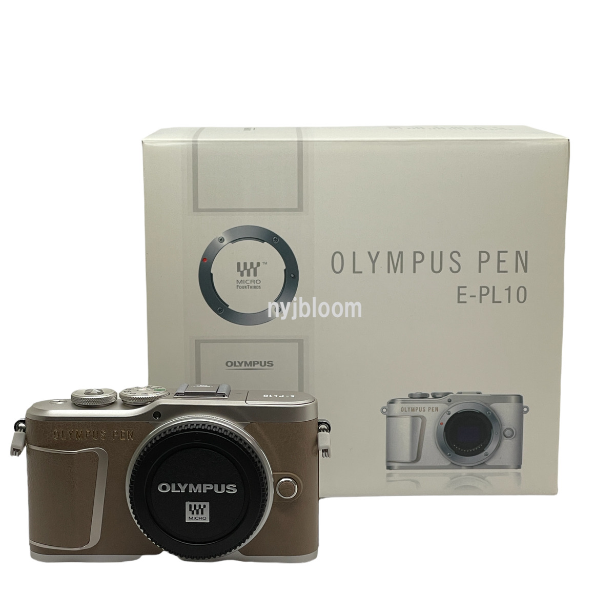 New Olympus PEN E-PL10 Mirrorless Digital Camera Body Only - BROWN