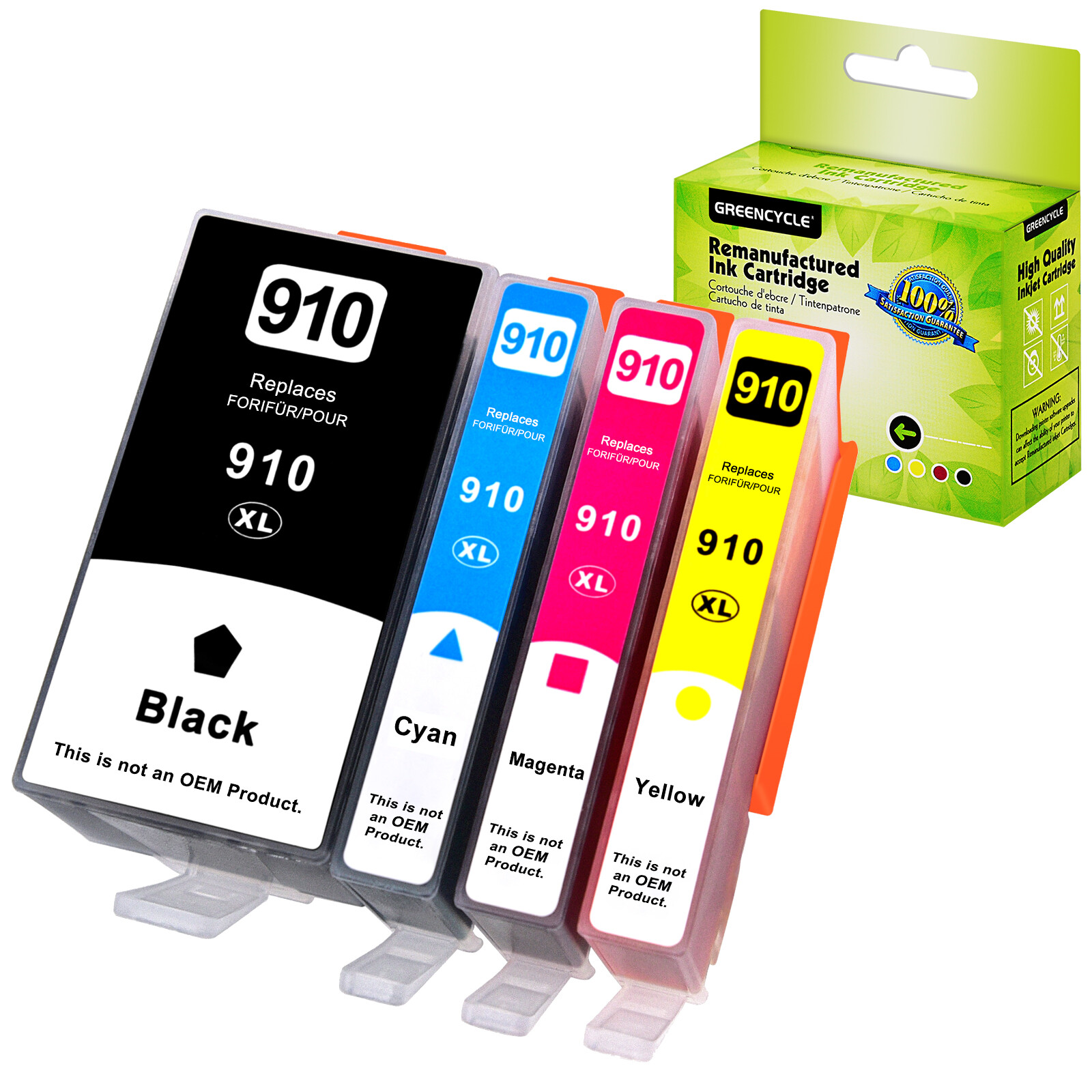 Compatible Ink Cartridges Lot for HP 910XL OfficeJet 8010 8012 8014 8015 Pro8020-image