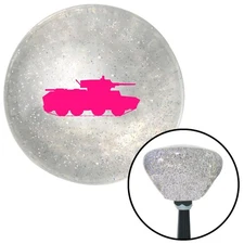 Pink Tank Clear Retro Metal Flake Shift Knob w/ M16x1.5 Insert Shifter Auto