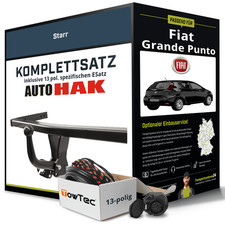 Für FIAT Grande Punto Typ 199 Anhängerkupplung starr +eSatz 13pol 05- NEU