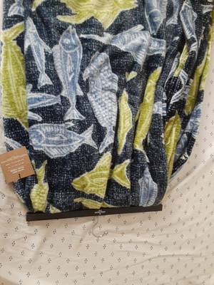 Eddie Bauer Ultra Soft Plush Fish Throw Blanket Brand New 60'' X 70''