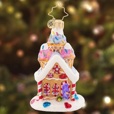 Christopher Radko *NEW* Sprinkled Sundae Chalet  gem Ornament 1021412