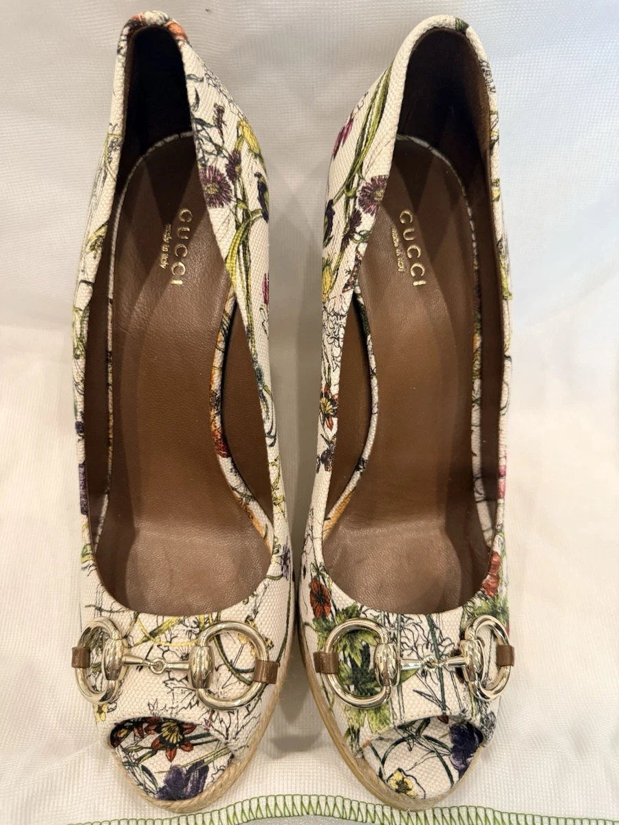 Gucci Wedge Floral Heels for Women for sale | eBay