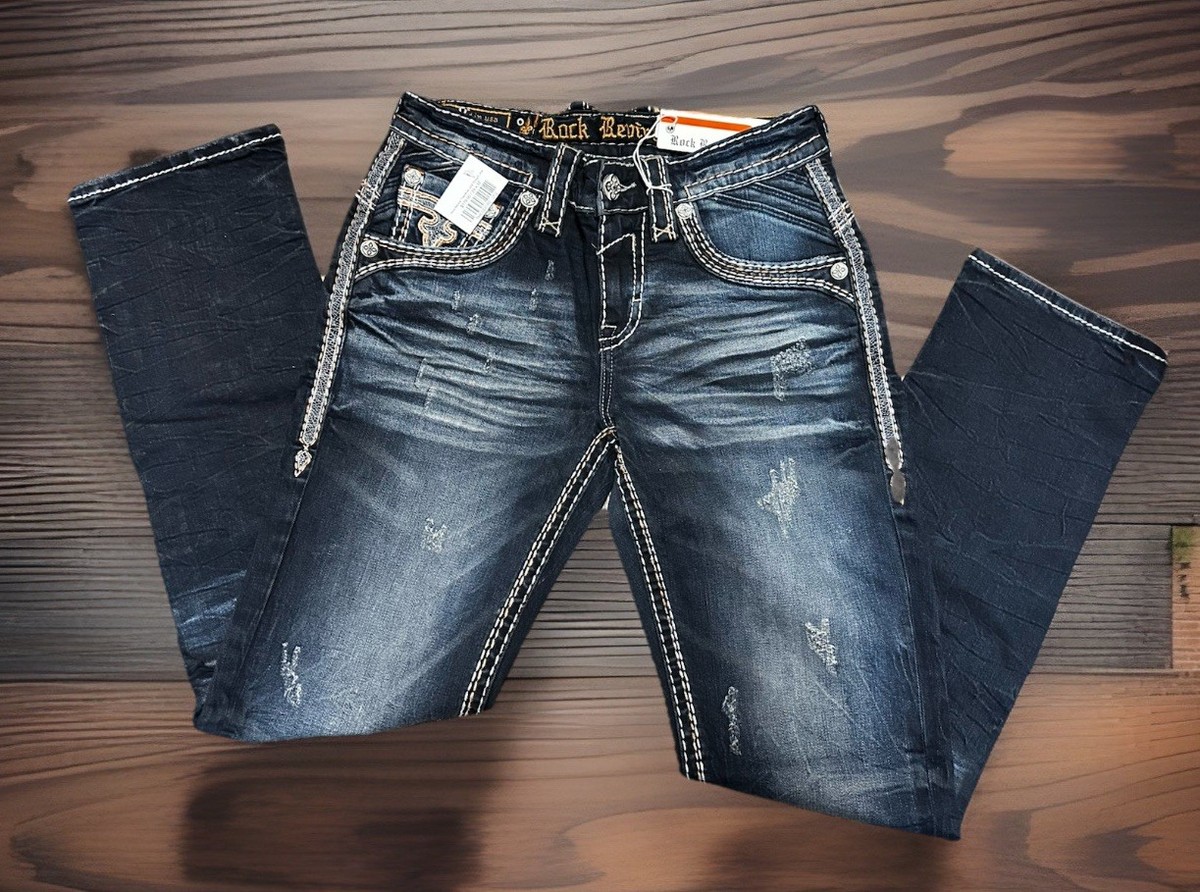 Rock Revival Men's Jean's Straight THEODORE J202 | eBay