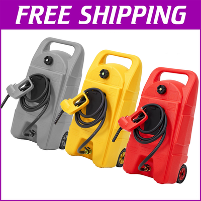 #ad #ad 15 Gal Heavy Duty Fuel Tank w Manual Transfer Pump amp; Hose Portable Gas Caddy $106.19