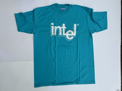 Vintage '91 Intel  Processor Pentium IT tech Beefy Hanes 2 sided Retro Computing