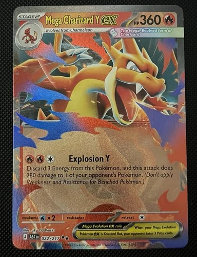 New ListingMega Charizard Y ex 022/217 Ascended Heroes English Pokemon TCG NM