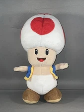 Super Mario Bros. Red Toad Smiling 8 inch Plush