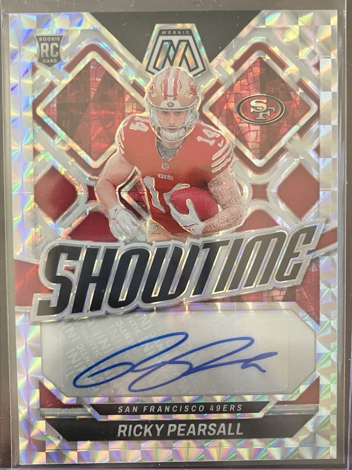 2024 Panini Mosaic - Showtime Mosaic Prizm #SS-RPL Ricky Pearsall Auto (AU, RC)