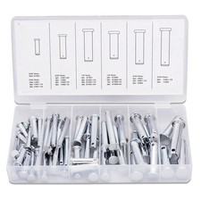 NEIKO 50414A 60 Piece Clevis Pins Assortment Kit, Zinc Construction 3/32”,1/8...