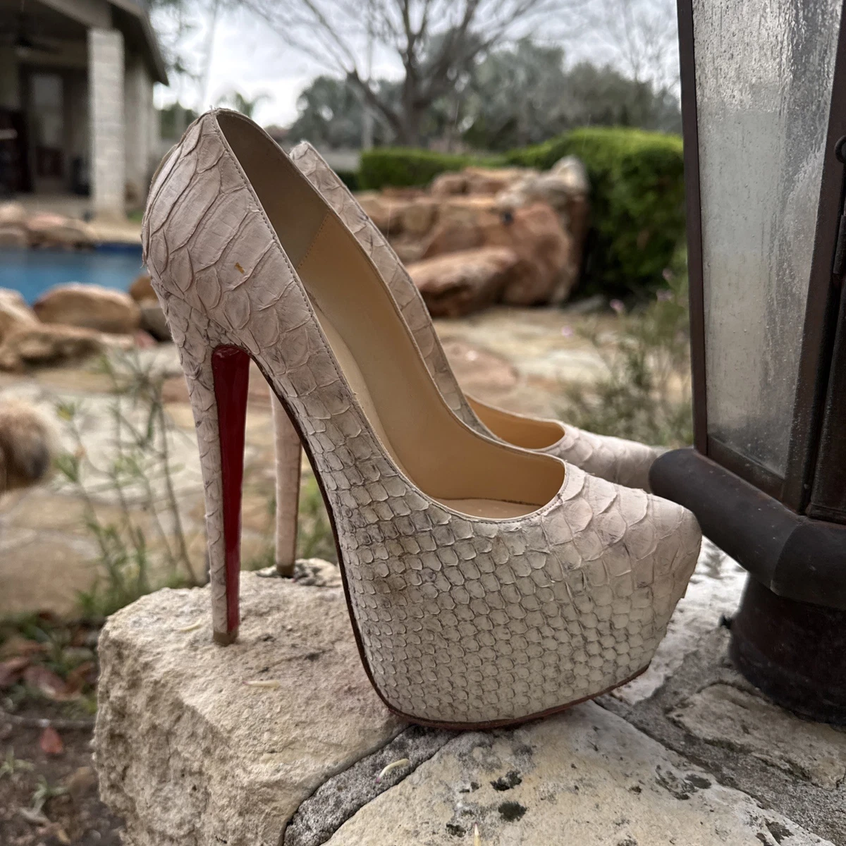 Christian Louboutin Daffodil Leather Upper Heels for Women for
