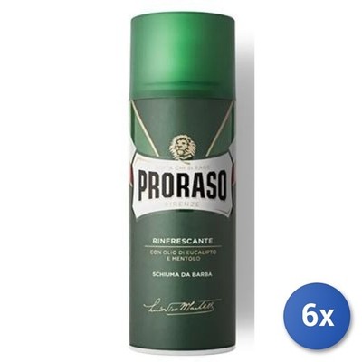 6er Set Proraso Rinfrescante Rasier Schaum 400 Ml