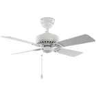 Hunter Bayport Ceiling Fan With Pull Chain, 107 cm, White & Light Oak