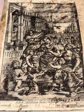 Stampa Antica Manoscritti Epoca 1700 ,l’incoronazione Di Cristina