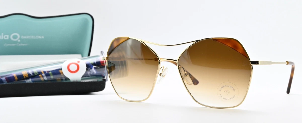 Etnia Barcelona Eleonora Sun Square Sunglasses Gold Frame Gray Gradient Womens Gold Women main image 2