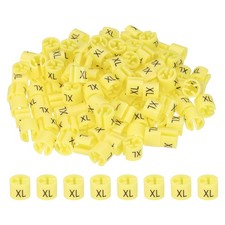 120 Pcs Clothes Hanger Markers, XL Size Tag Fit 3mm Rod, Yellow
