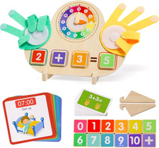 Montessori Learning Toys for Toddlers 3 4 5 Years, Finger Counting Number Blocks