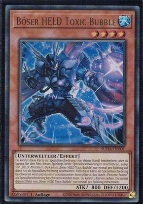 Yu-Gi-Oh SUDA-DE001 Böser HELD Toxic Bubble NM/Mint DE.