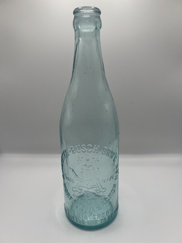 Pre Prohibition Norfolk VA Anheuser Busch Brew Assn Beer Bottle (Aqua Blue)