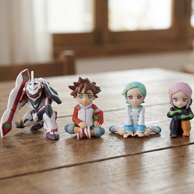 Bandai Eureka Seven Machiboke Gashapon Figure Set 4pcs 20th Anniversary New