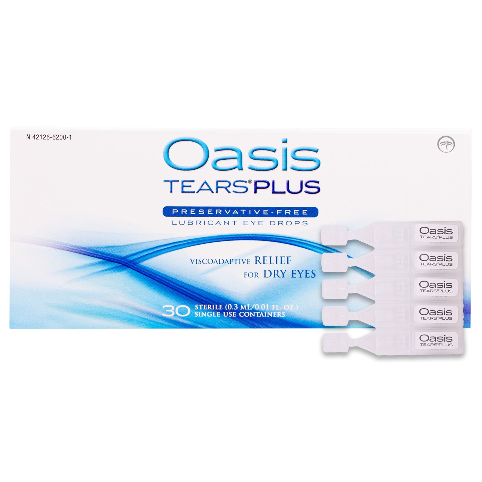 PLUS Preservative-Free Lubricant Eye Drops, 30 containers, 0