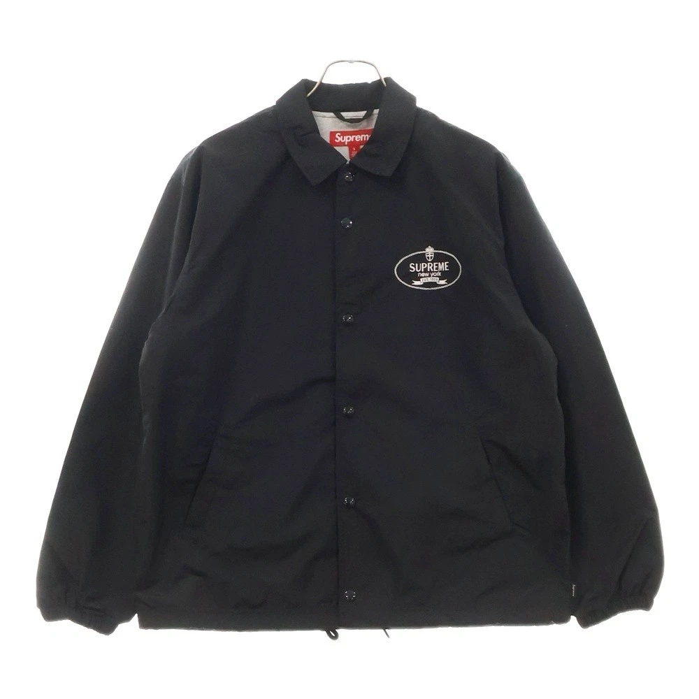 Veste d'entraîneur SUPREME 24AW Crest Coahes Jacket Crest Noir