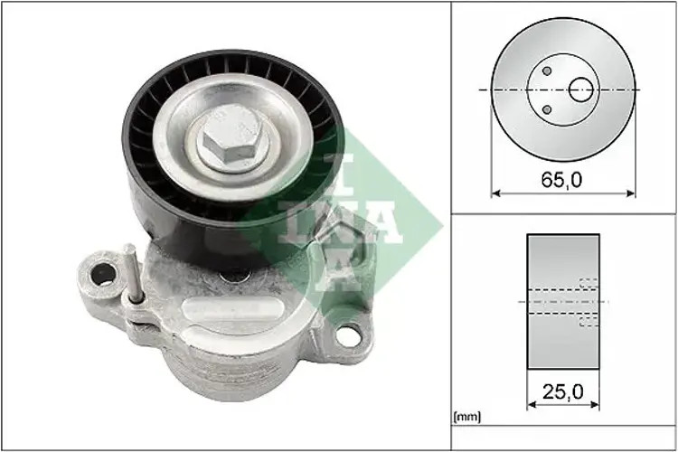 Multi-ribbed V-belt tensioner 534 0625 10 INA for VW AUDI SKODA SEAT - Image 3