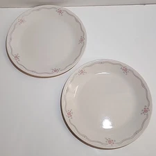 2 Vintage Corelle English Breakfast 10.25" dinner plates Set of Two