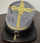 CIVIL WAR CONFEDERATE CSA REBEL GENERAL OFFICER WOOL KEPI BUMMER CAP HAT-LARGE