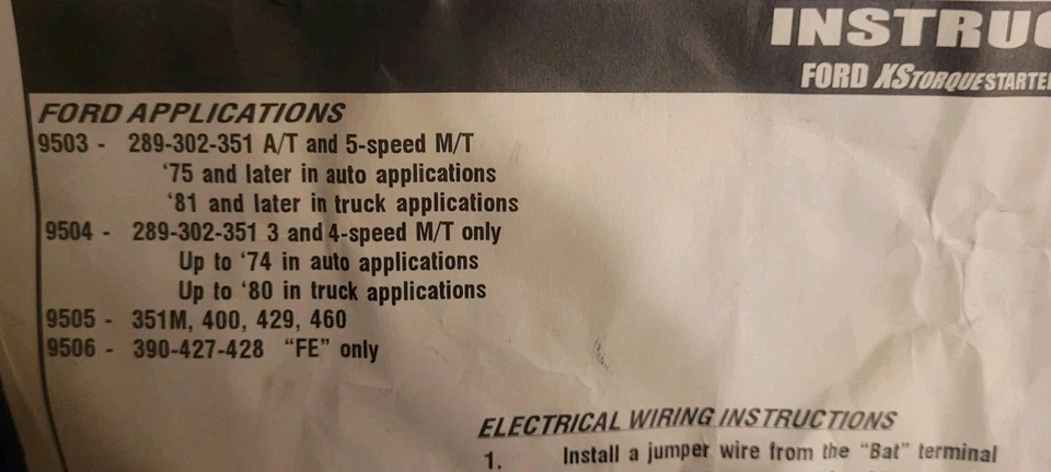 Powermaster 9506 Ford FE Starter for 390/427/428 New in Box - Image 4 of 4