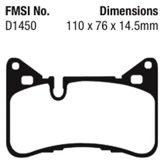 For Mercedes-Benz CLS63 AMG S 15-18 Brake Pads EBC Bluestuff NDX Formula Racing - Изображение 4 из 4