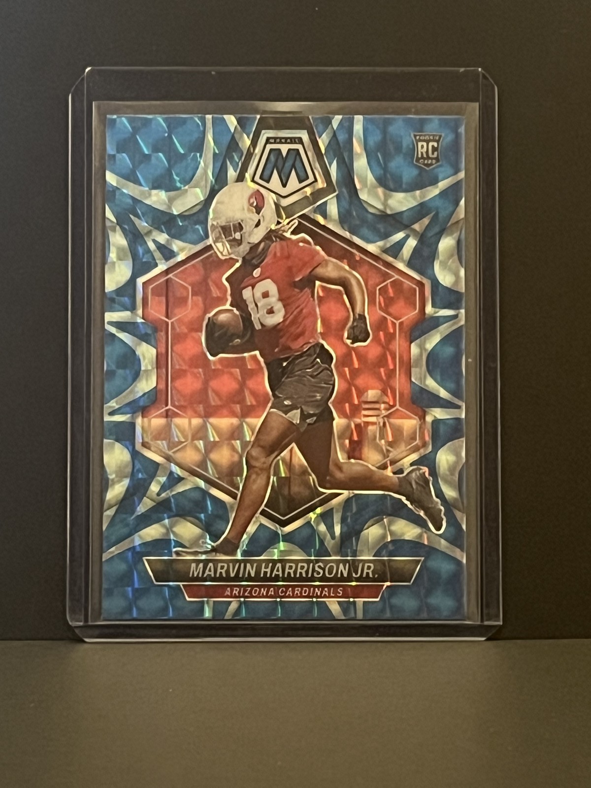 2024 Panini Mosaic - Rookies Marvin Harrison Jr. #304 Reactive Blue Mosaic Pr...